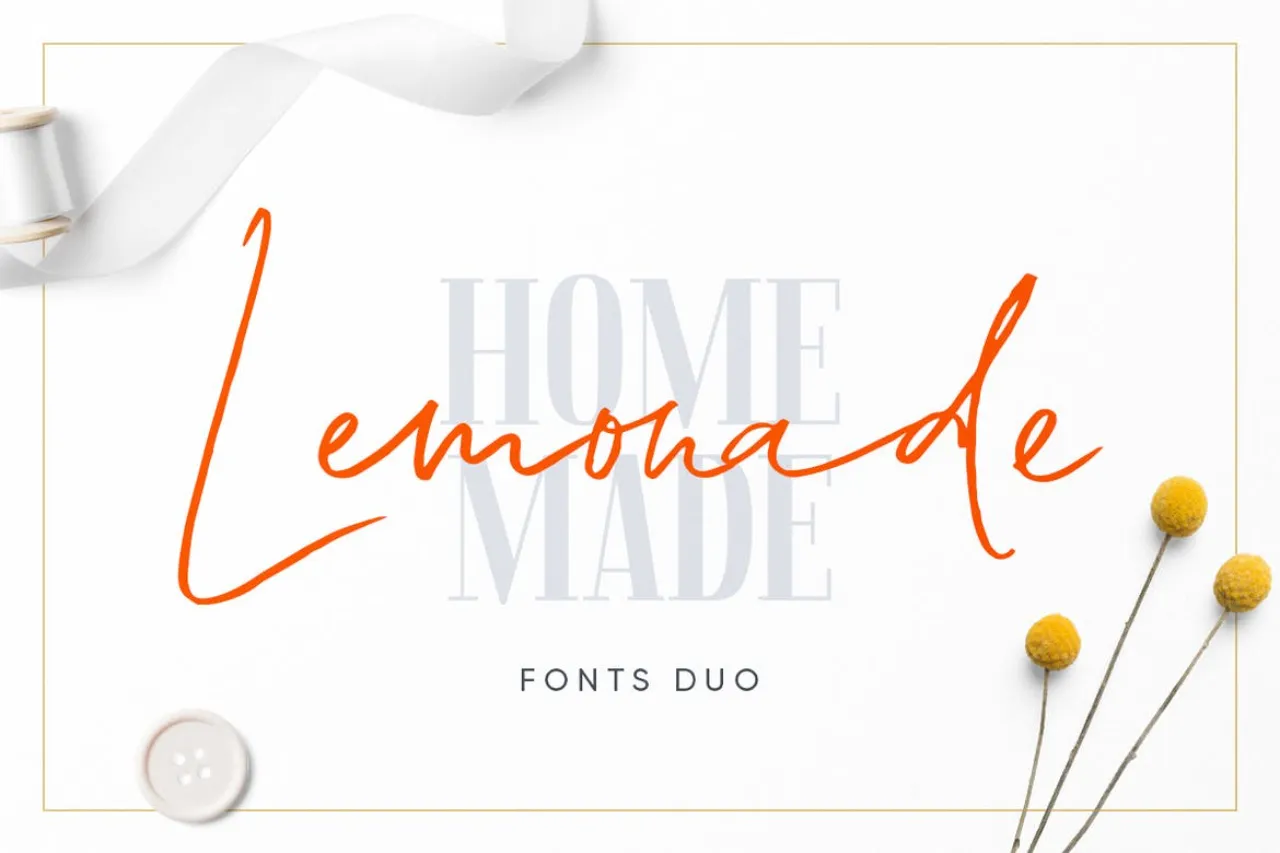 Font PowerPoint Lemonade Fonts Duo