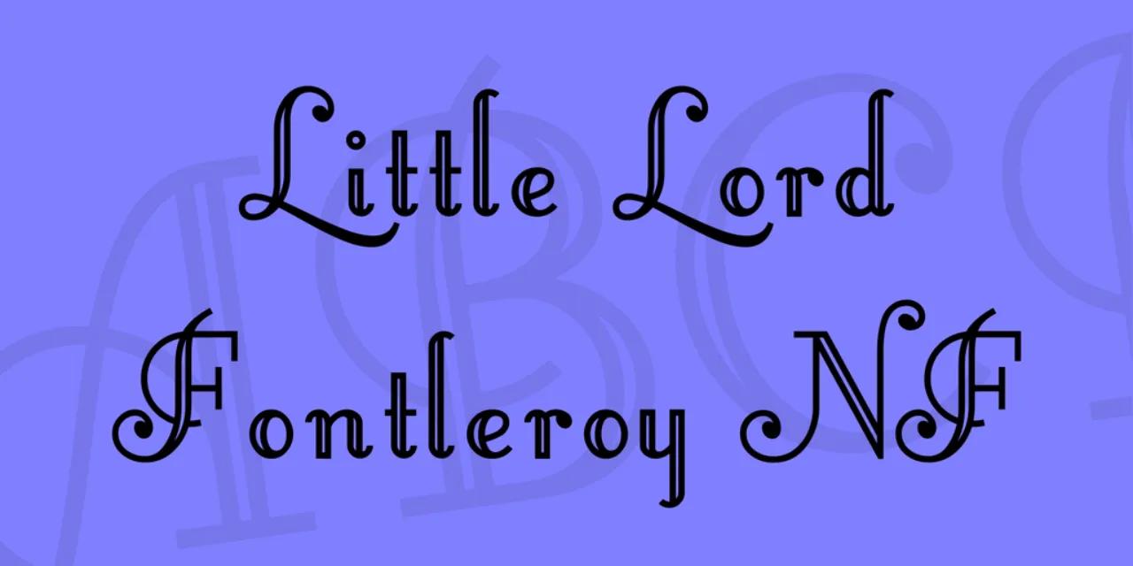 Font Sertifikat Little Lord Fontleroy NF