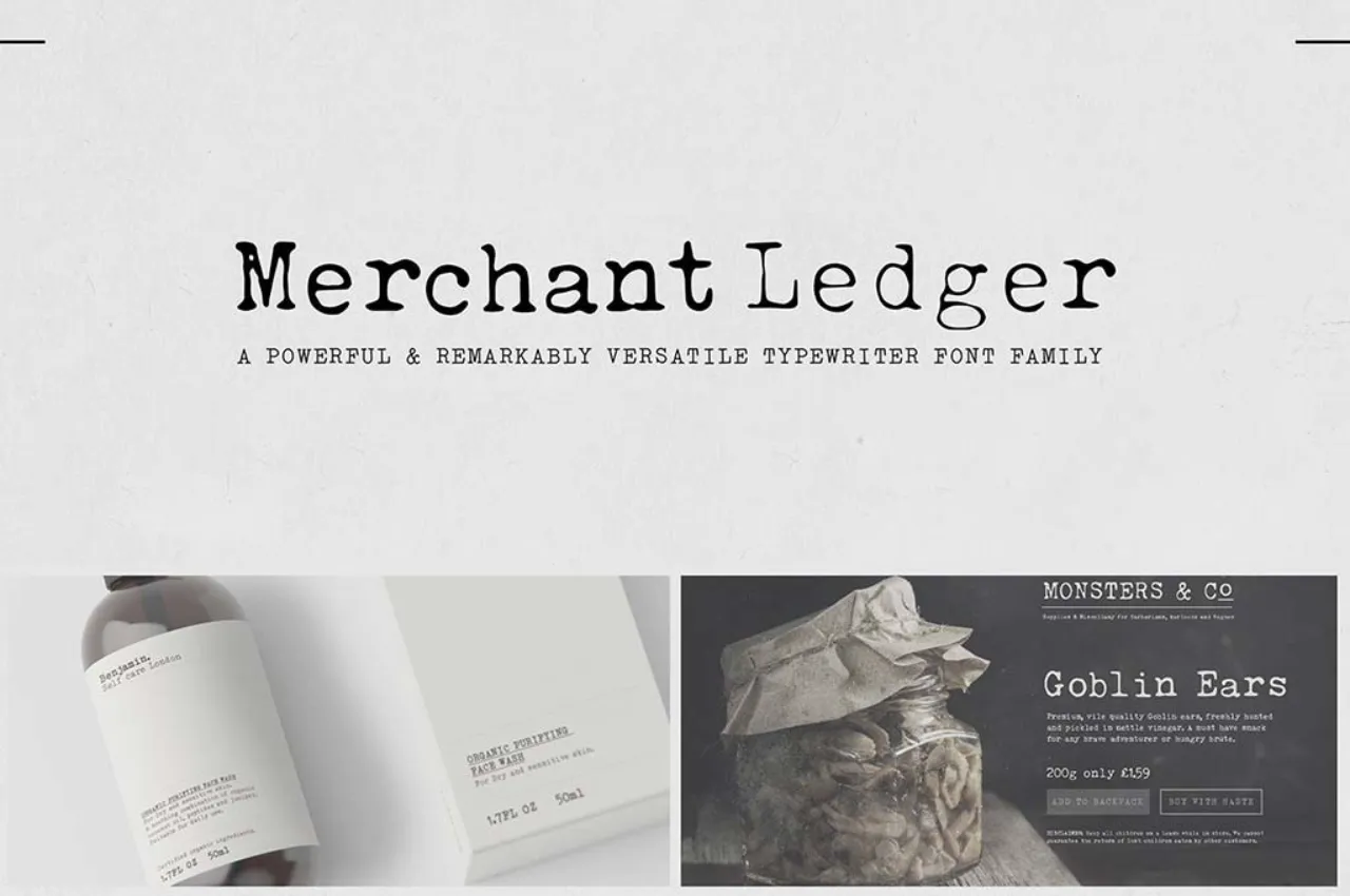 Font Mesin Ketik Merchant Ledger