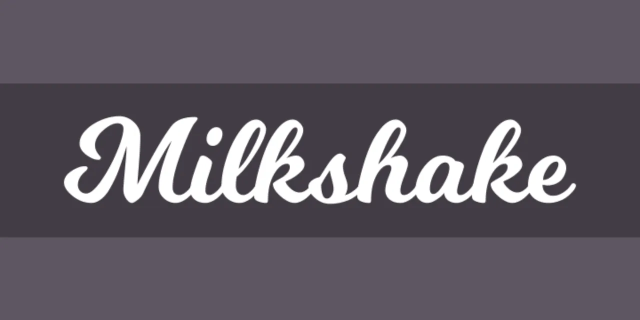 Font Milkshake Cursive