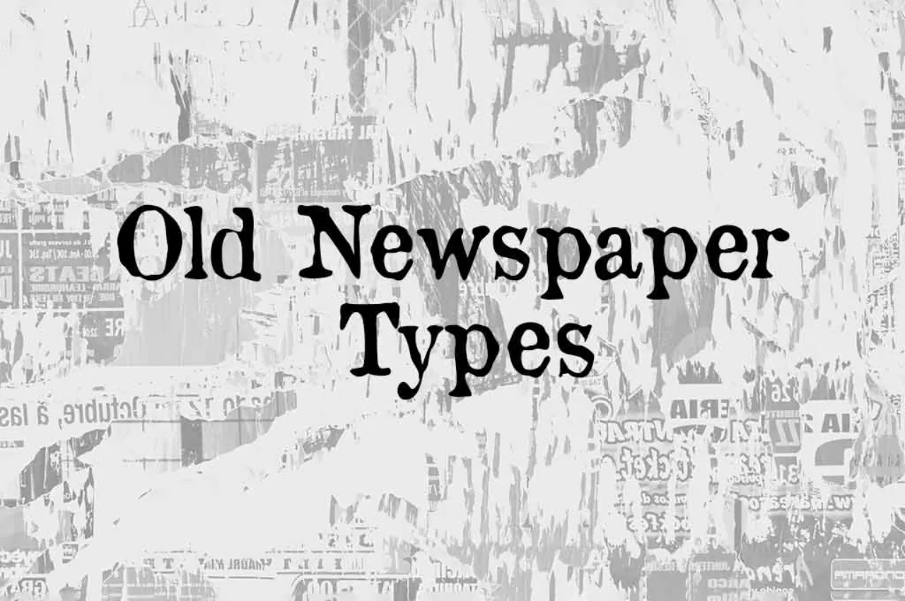 Font Mesin Ketik Old Newspaper Types