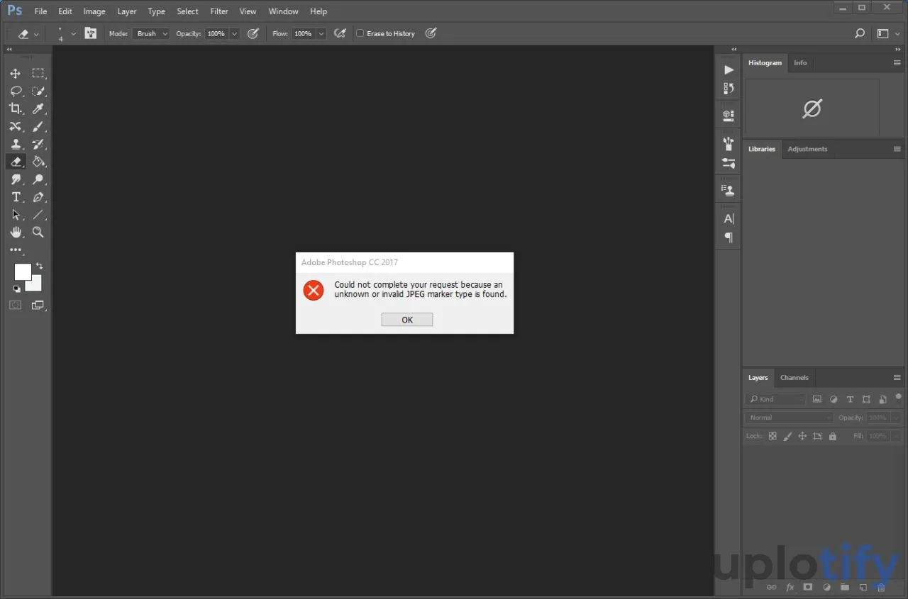 Gambar Tidak Bisa Terbuka di Photoshop