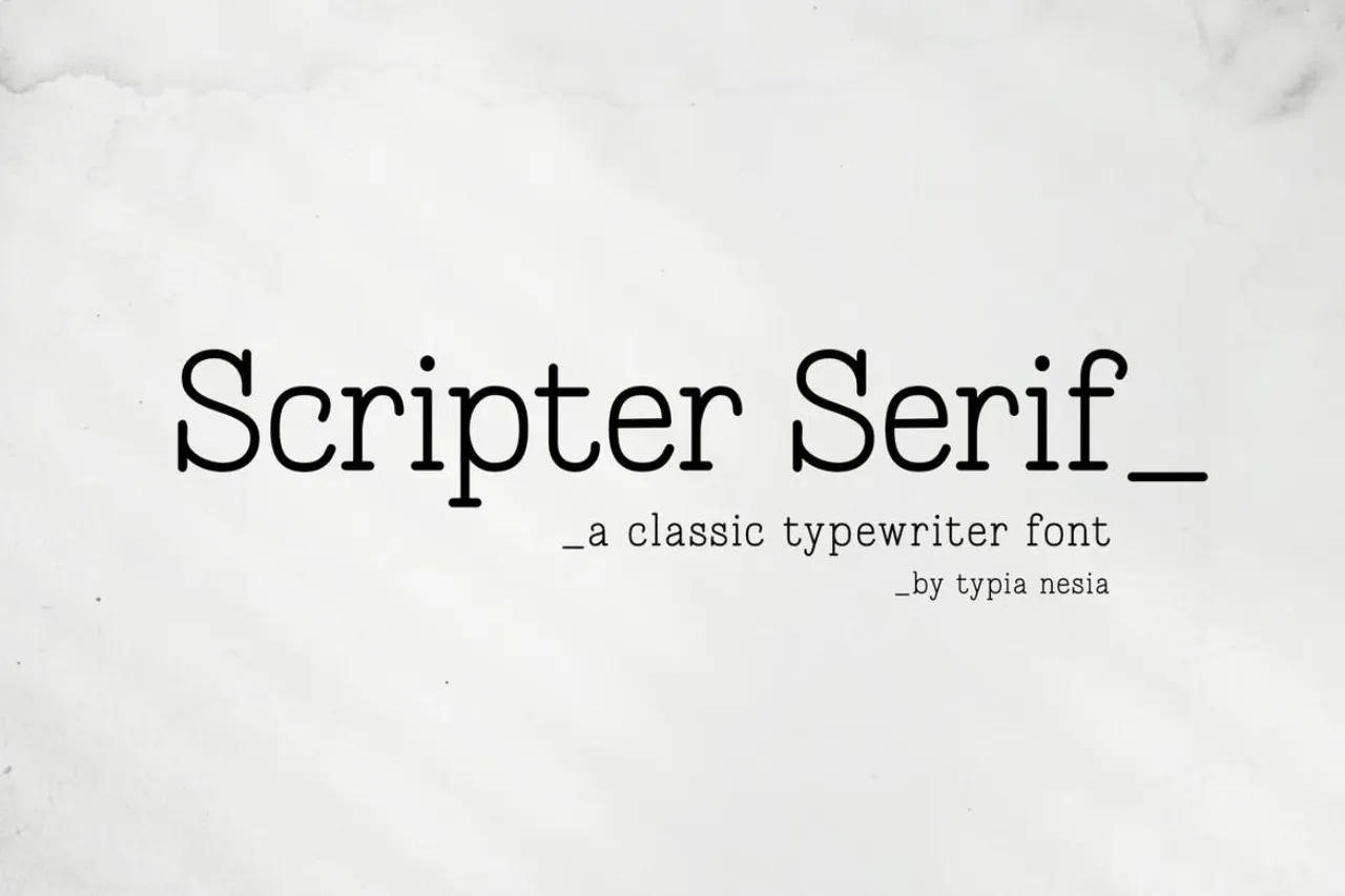 Font Mesin Ketik Scripter Serif