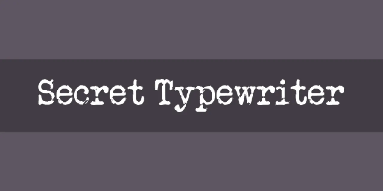 Font Mesin Ketik Secret Typewrite