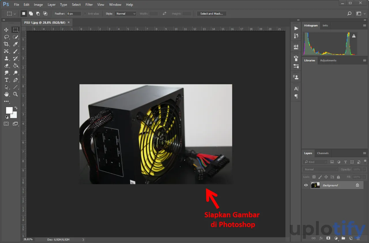 Letakkan Gambar di Photoshop