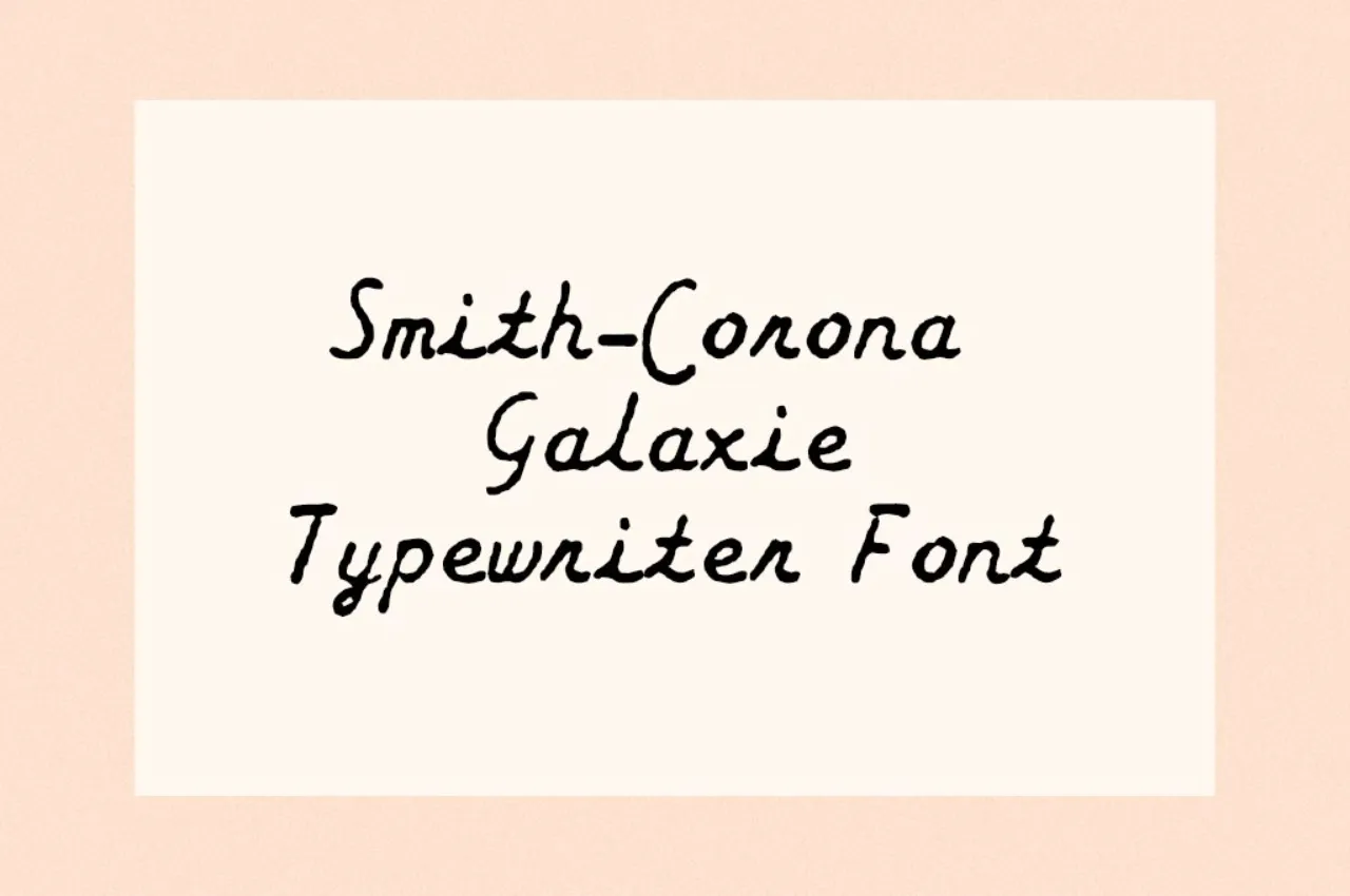 Font Mesin Ketik Smith-Corona Galaxie Typewriter