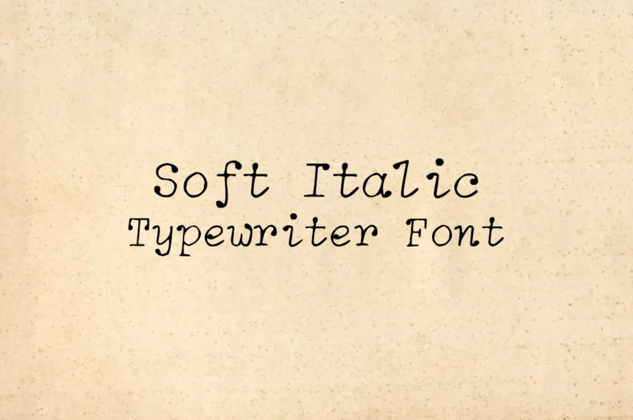 Font Mesin Ketik Soft Italic Typewriter