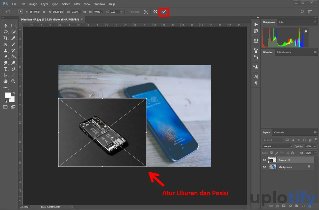 Terapkan Gambar ke Photoshop