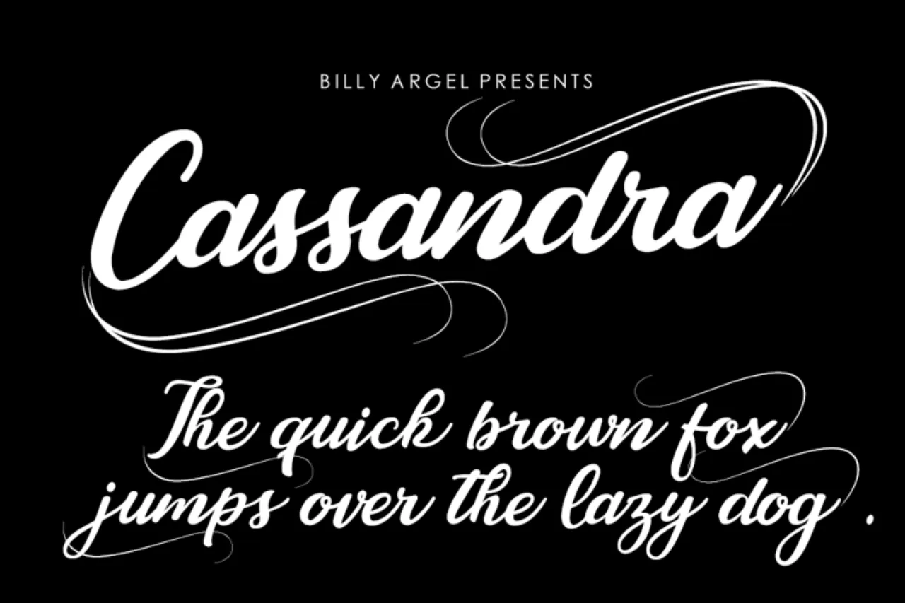 Font Cassandra Cursive