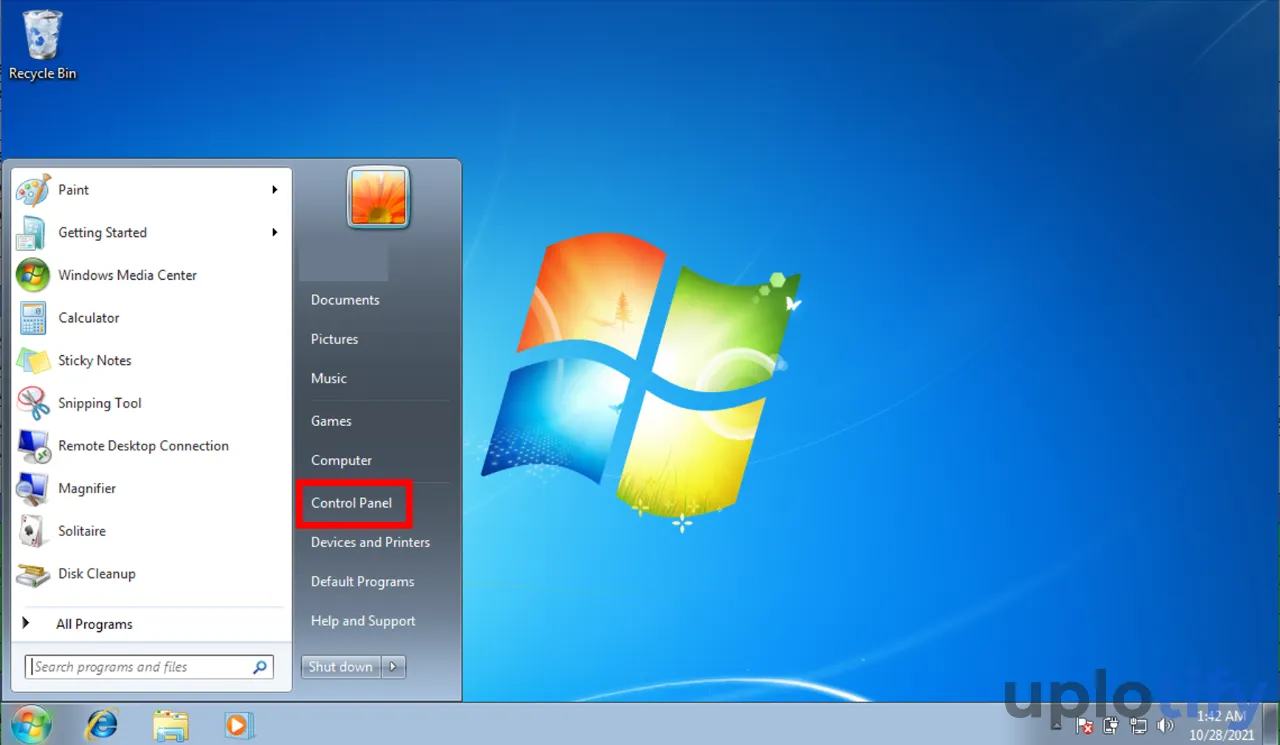 Jalankan Control Panel Windows 7