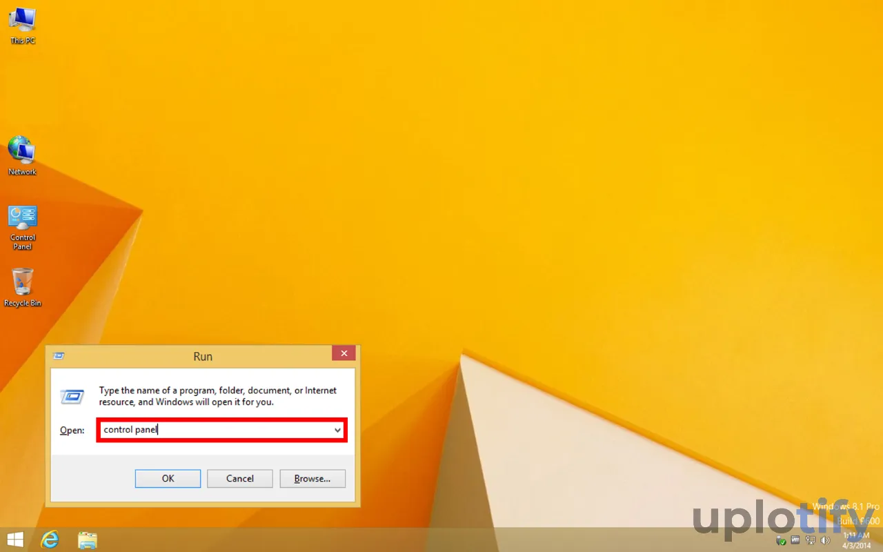 Jalankan Control Panel Windows 8