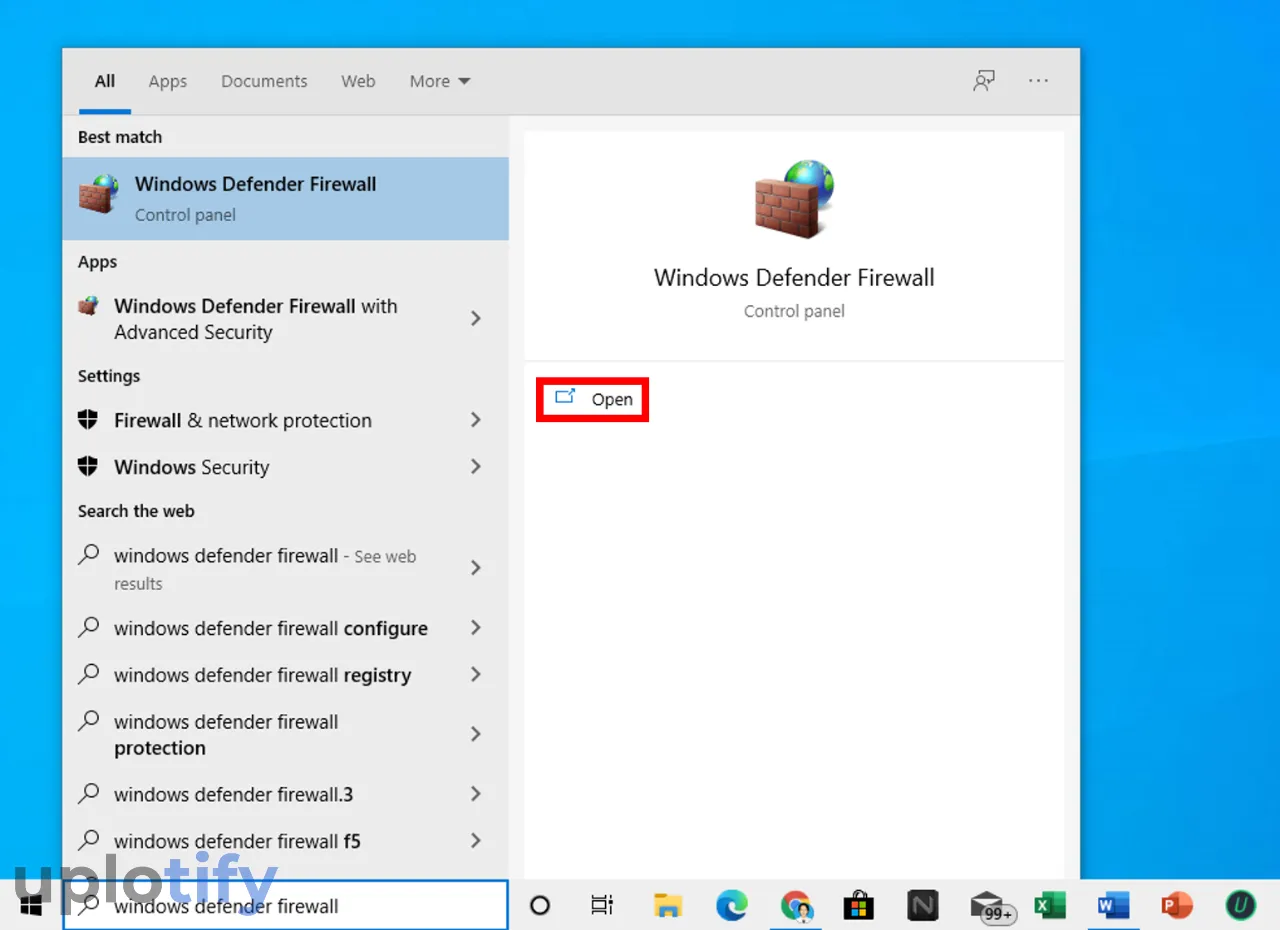 Jalankan Windows Firewall