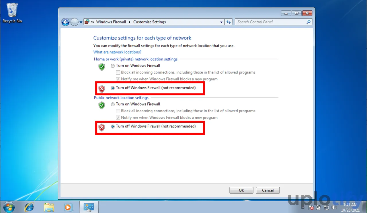 Mematikan Firewall di Windows 7