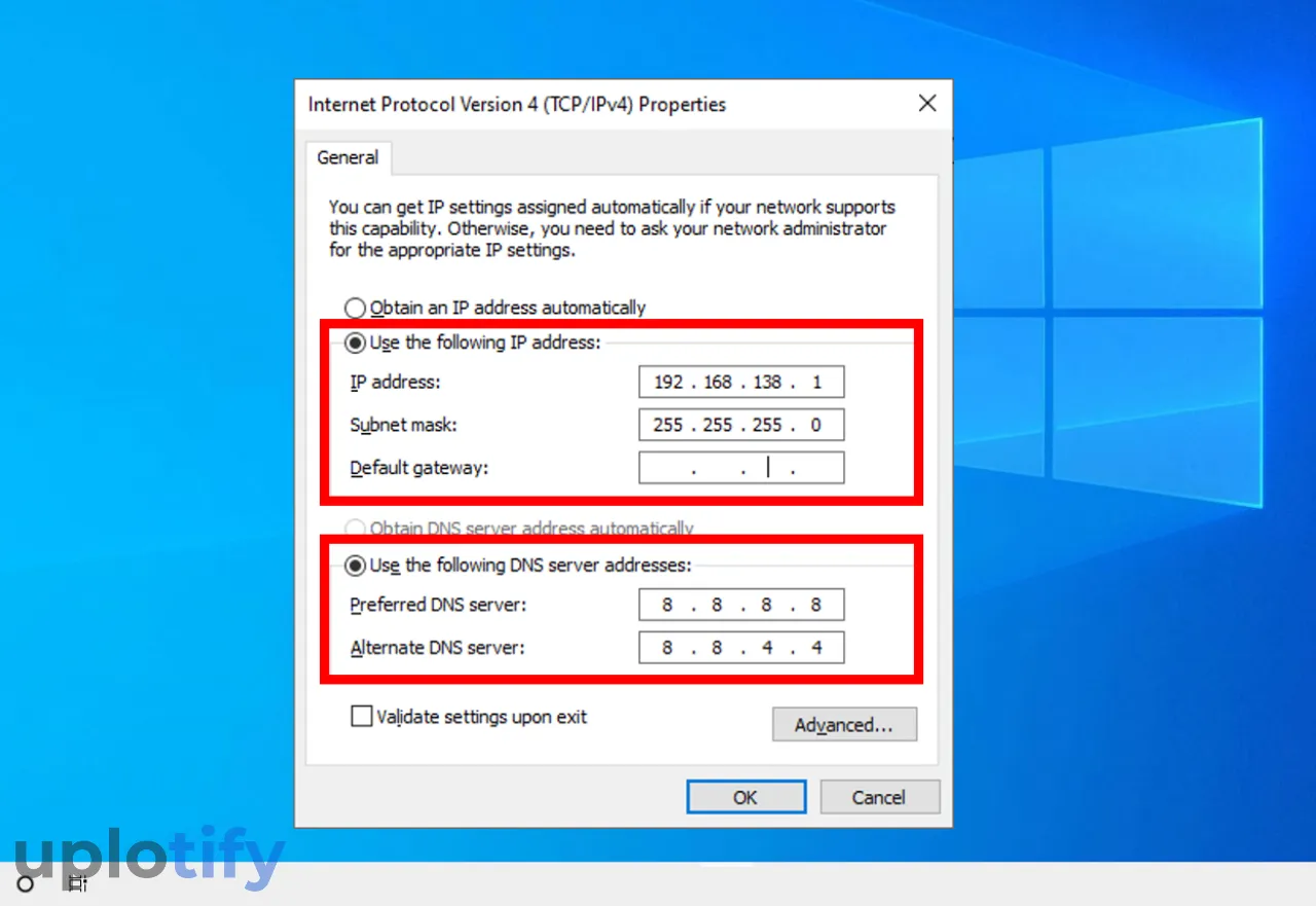 Mengubah Internet Protocol 4