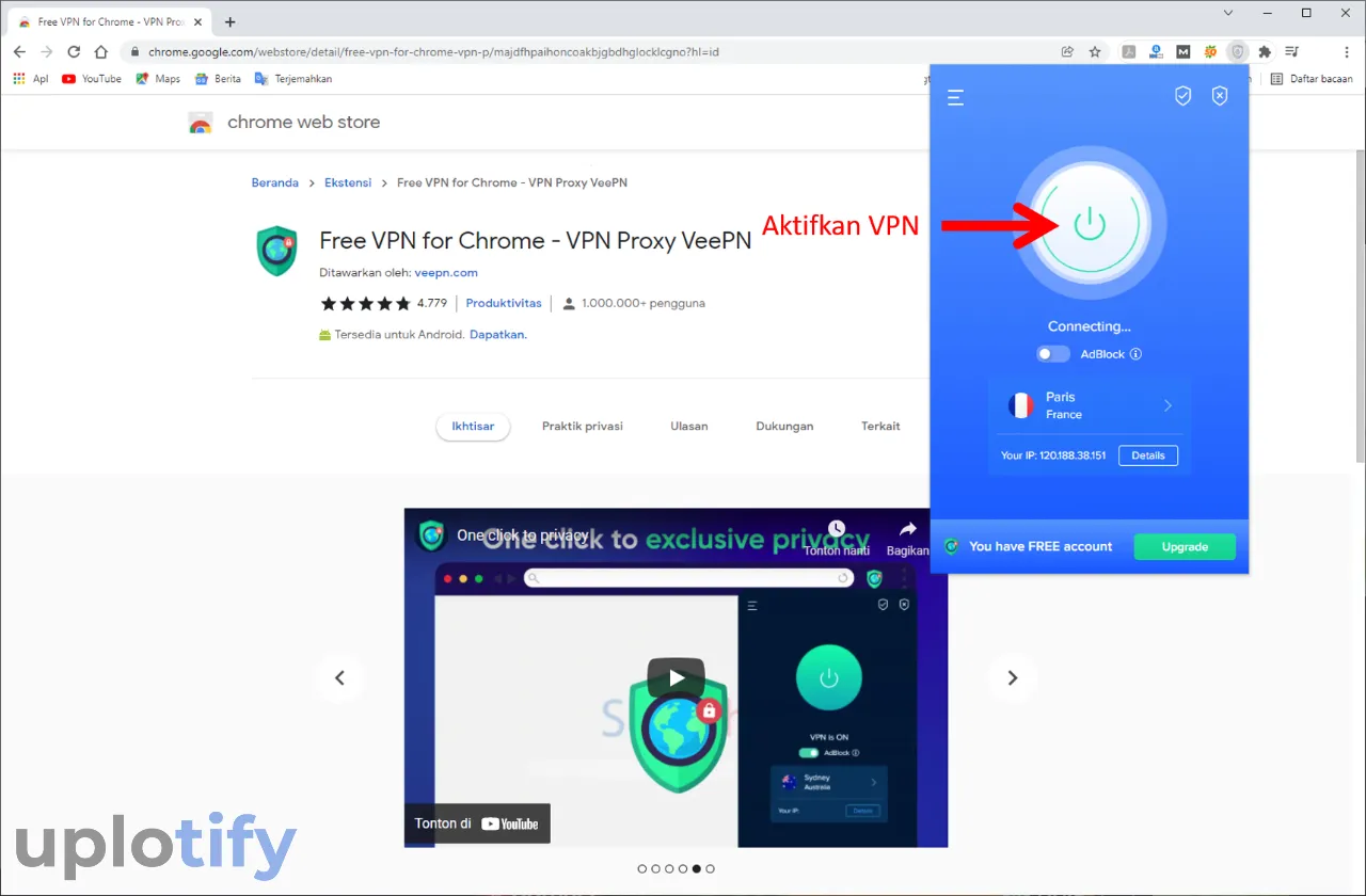 Aktifkan VPN di Chrome