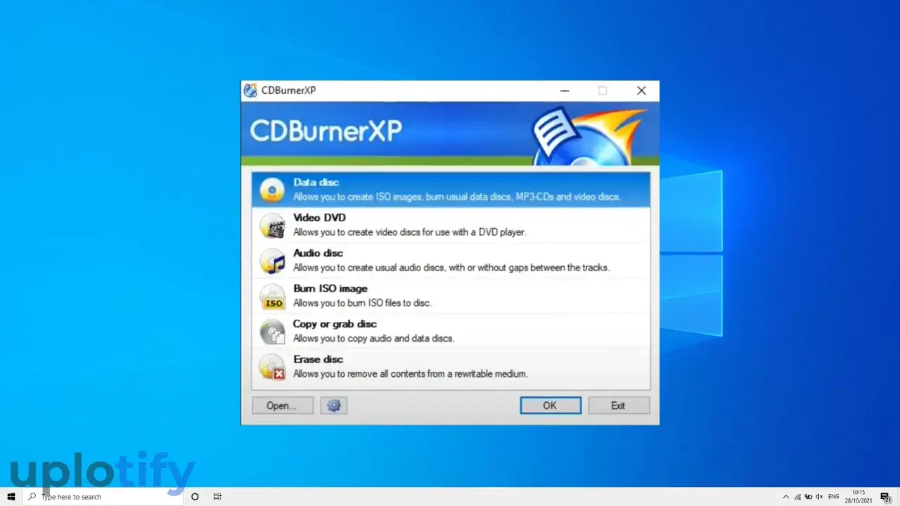 Burning DVD CD Burner XP
