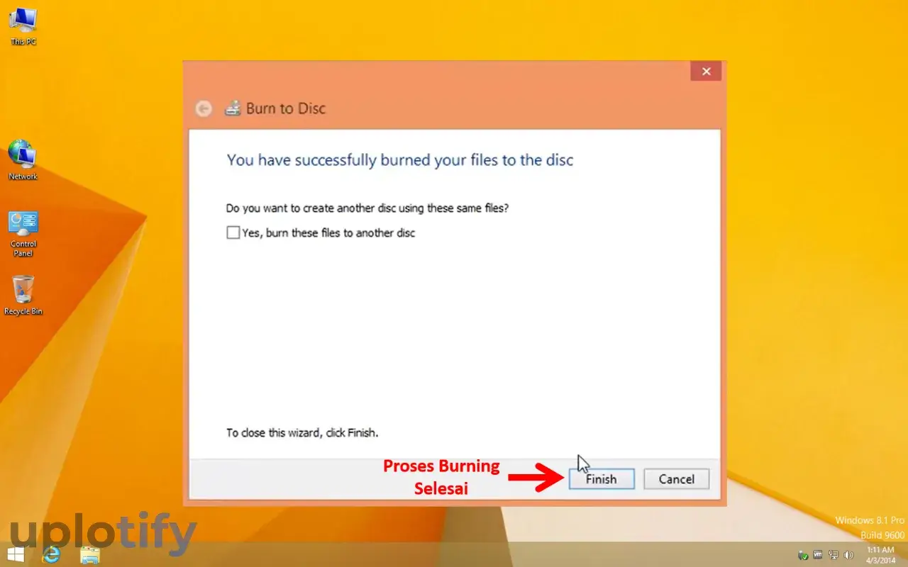 Burning DVD di Windows 8 Berhasil