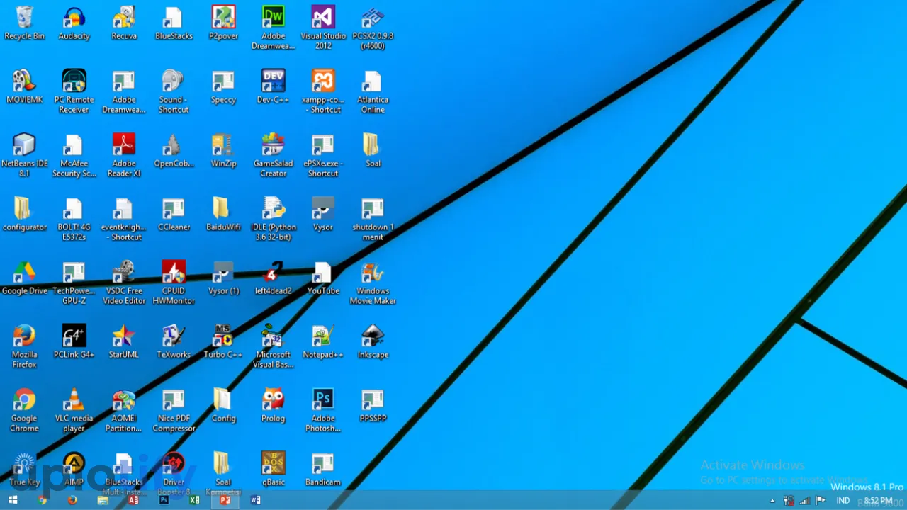Contoh Berhasil Ganti Background Windows 8