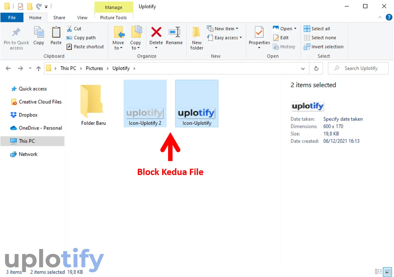 Lakukan Block Beberapa File