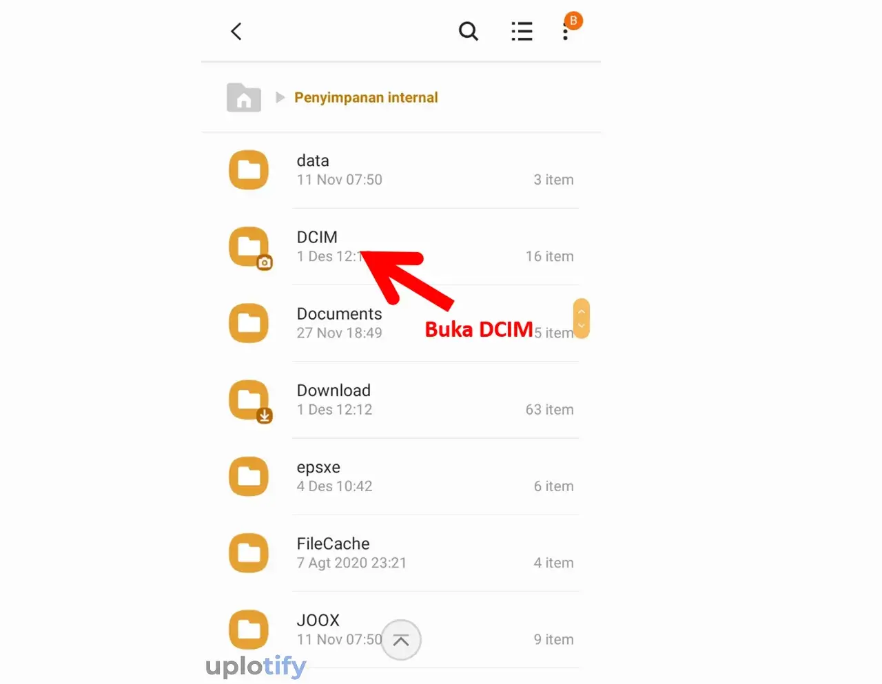 Buka Folder DCIM di HP