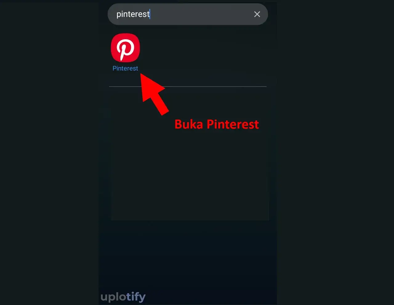 Buka Aplikasi Pinterest Terlebih Dulu