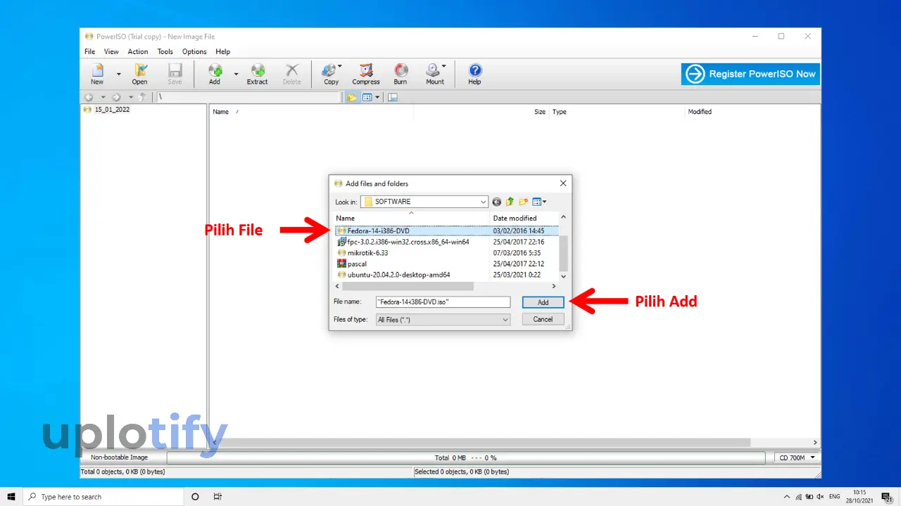 Cari File ISO yang Diinginkan