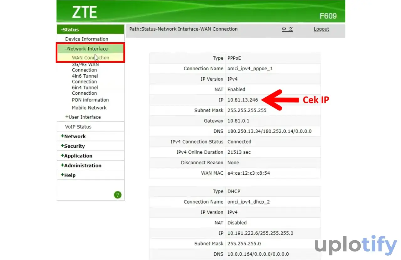 Cek IP Address IndiHome