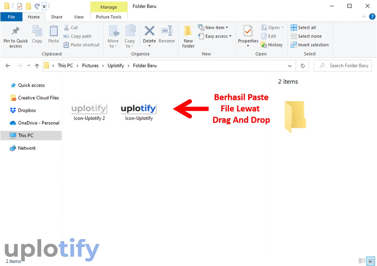 Contoh Copy Beberapa File Dengan Drag and Drop