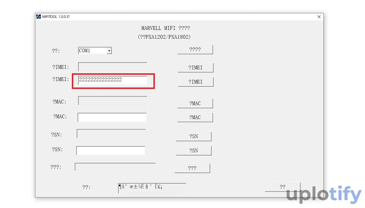 Isi Kolom IMEI di MiFi