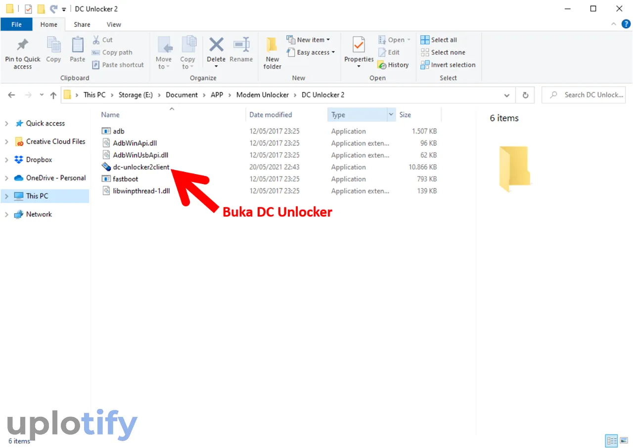 Buka Aplikasi DC Unlocker