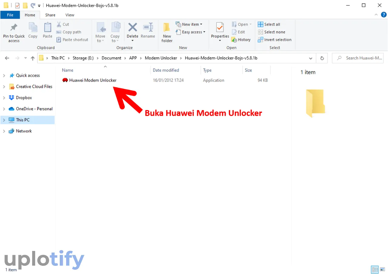 Buka Aplikasi Huawei Modem Unlocker