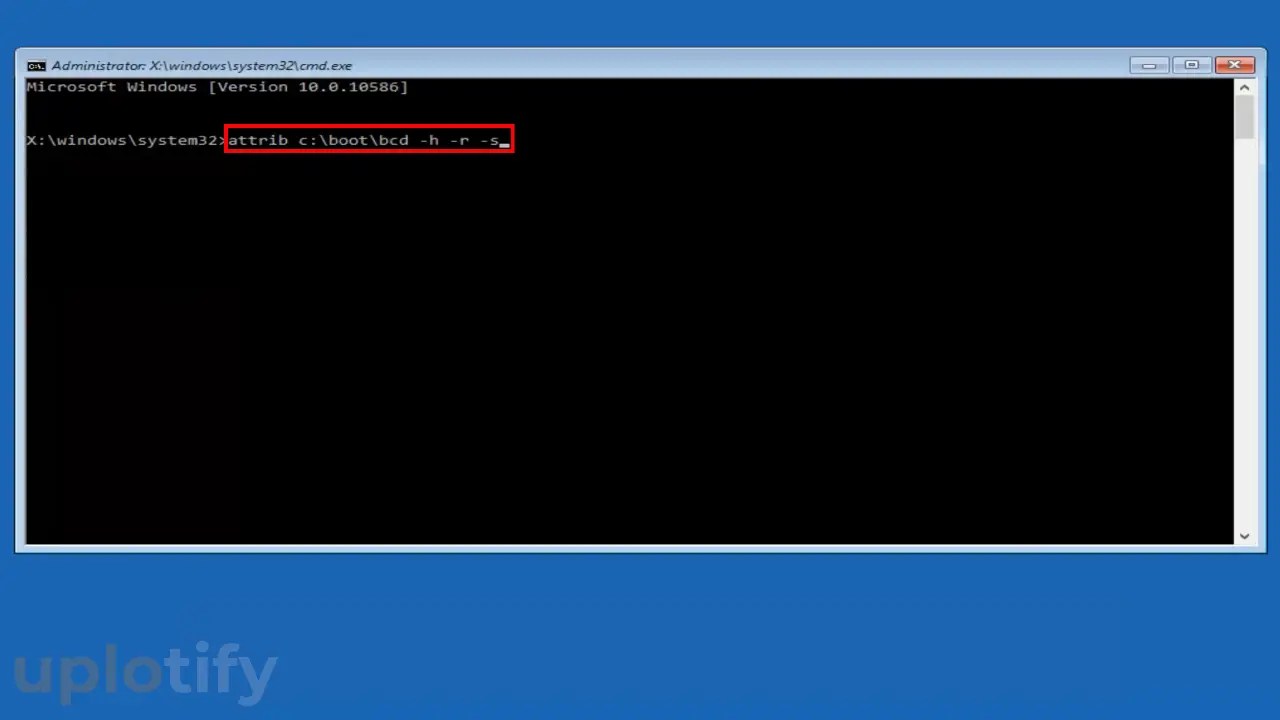 Ketik Perintah Attrib boot CMD