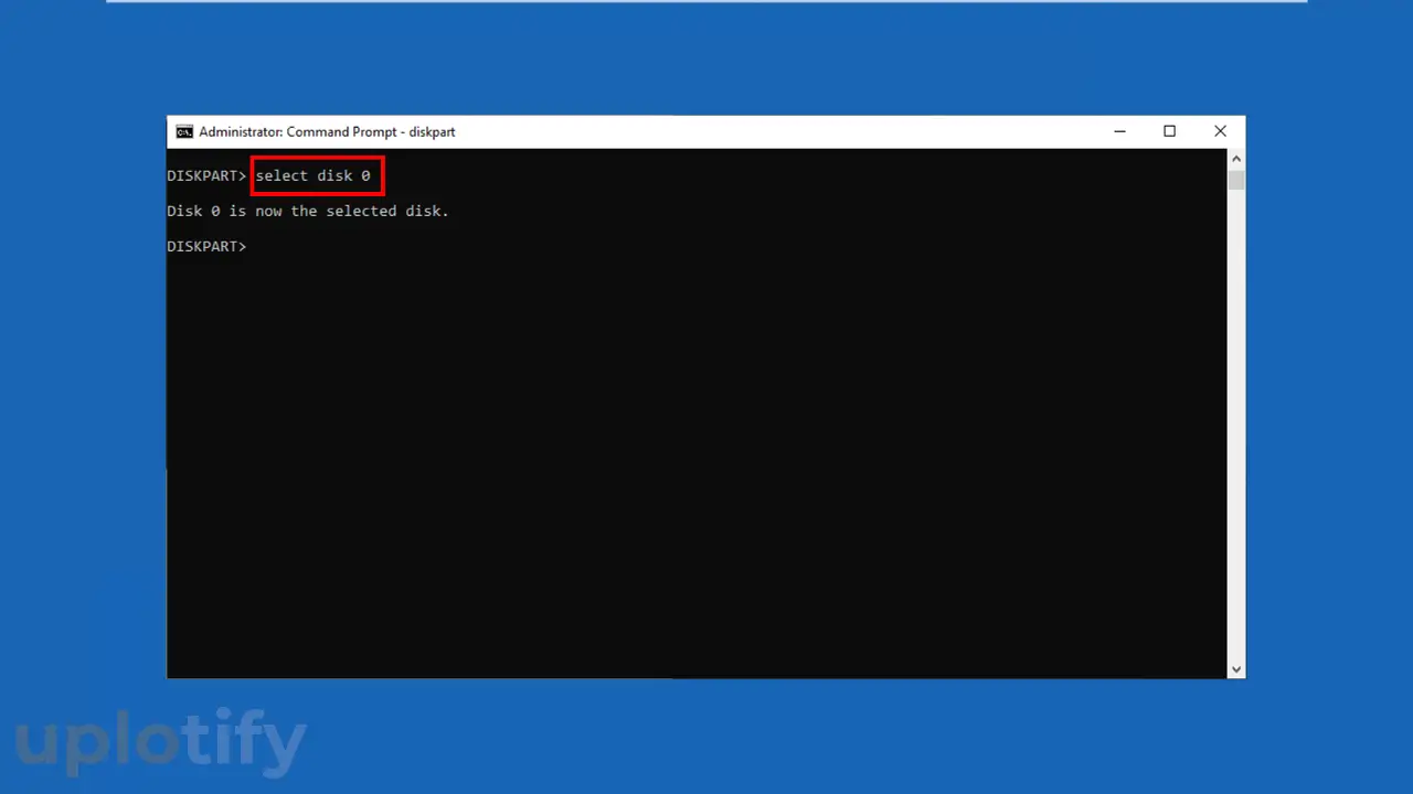 Masukkan Perintah Select Disk