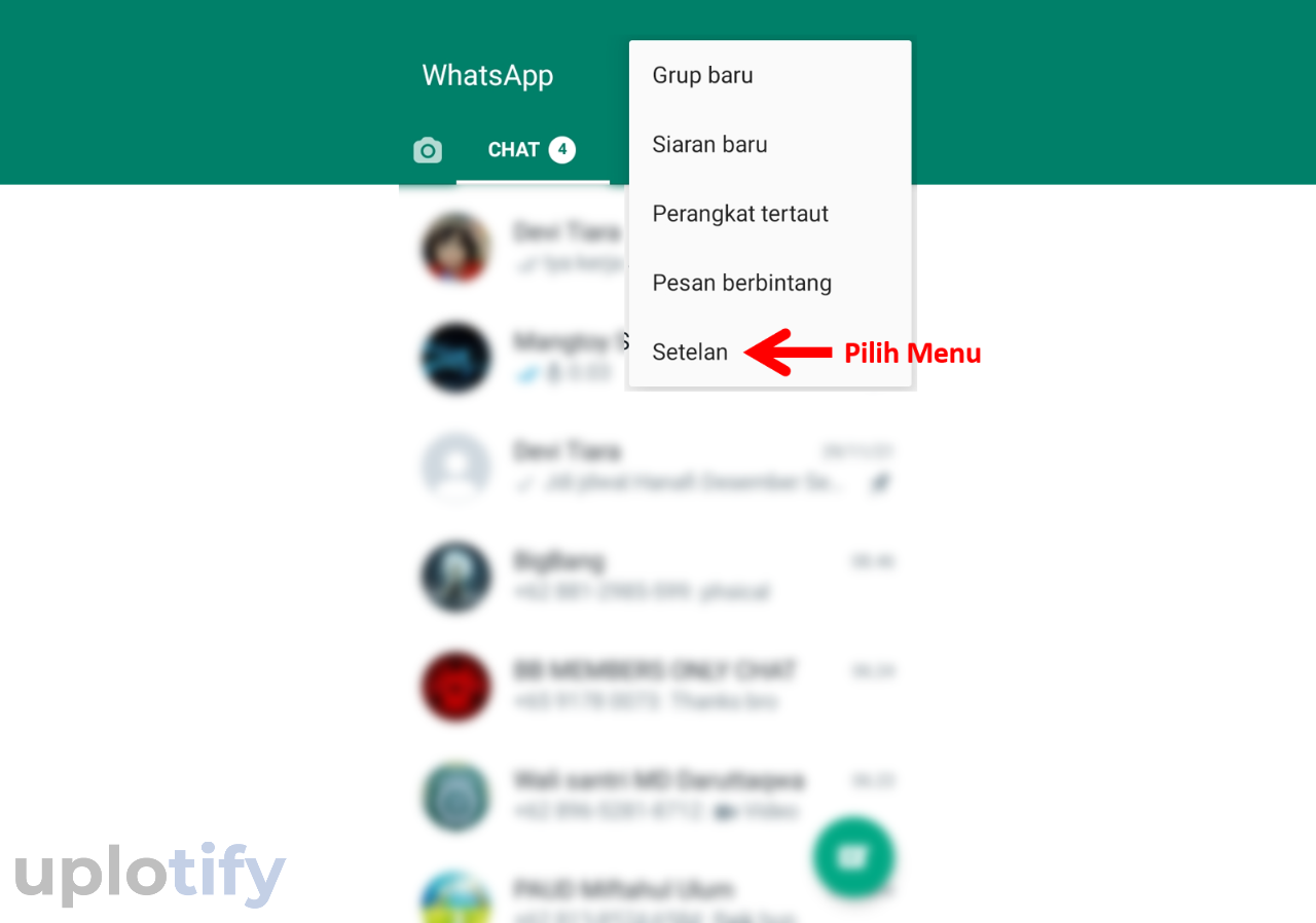 Pilih Menu Setelan WA
