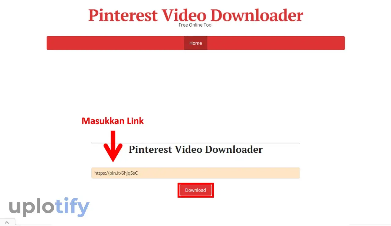 Paste Link ke Pinterest Video Downloader