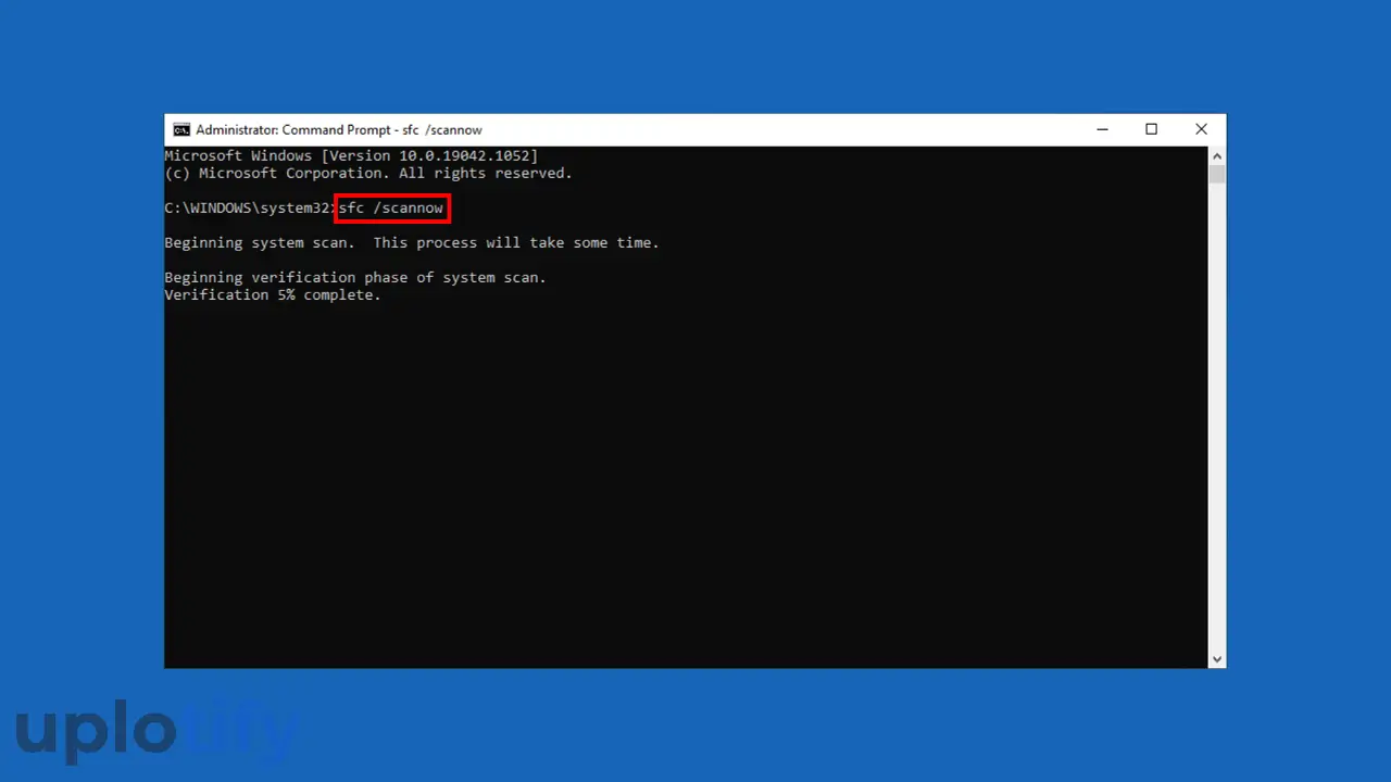 Masukkan Perintah sfc scannow CMD