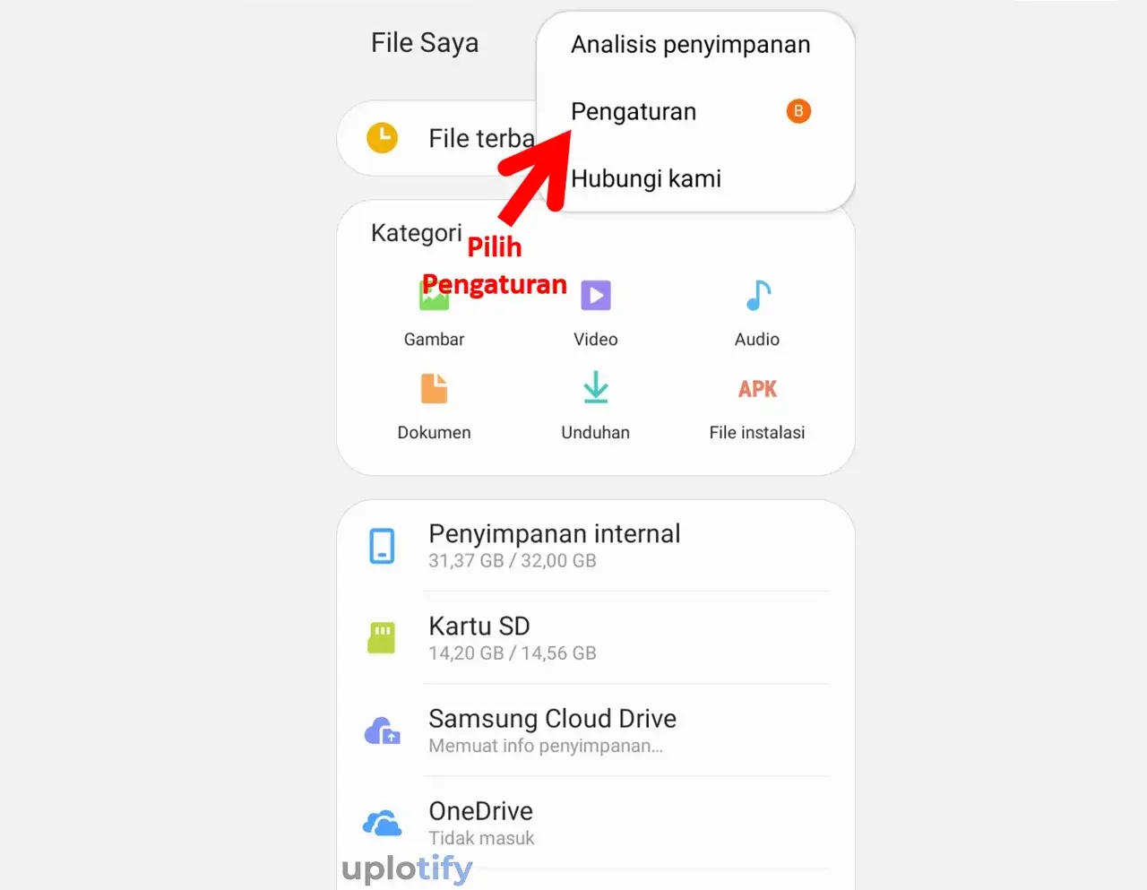 Pengaturan File Manager HP