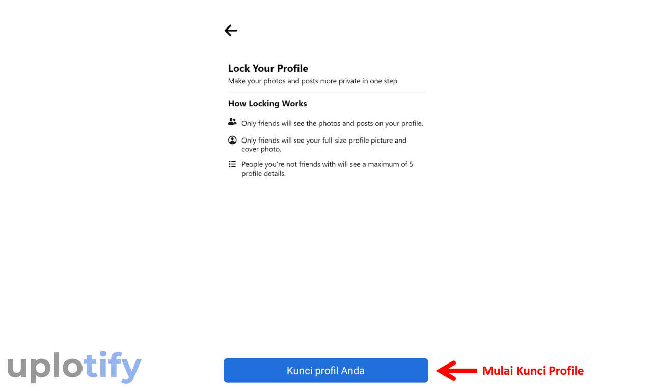 Mulai Mengunci Akun Profil
