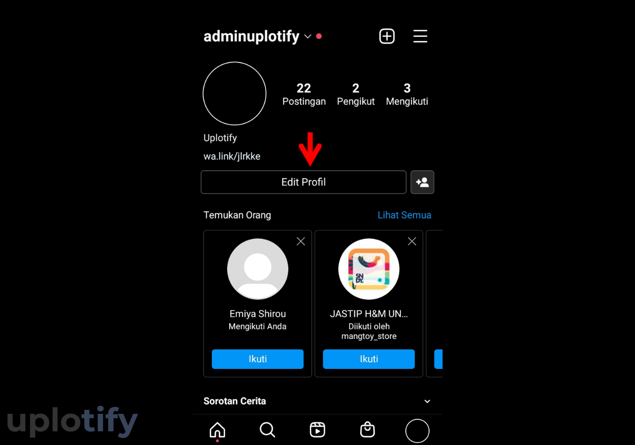 Edit Profil Instagram Kamu