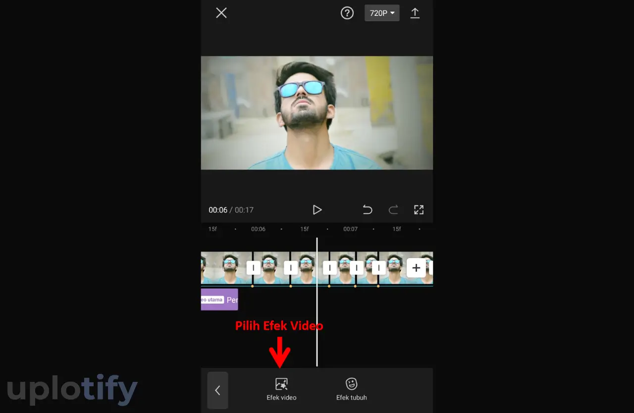 Pilih Efek Video di CapCut