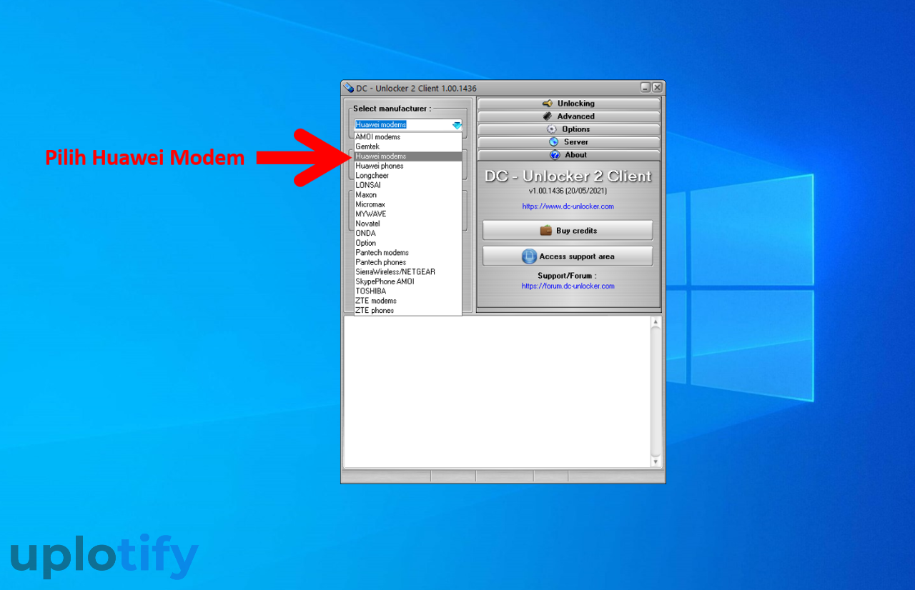 Pilih Opsi Huawei Modem