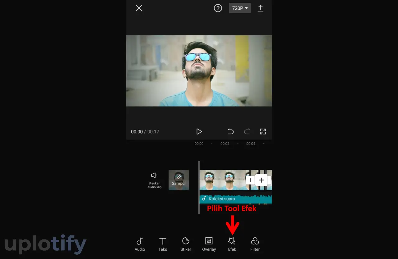 Pilih Tool Efek CapCut