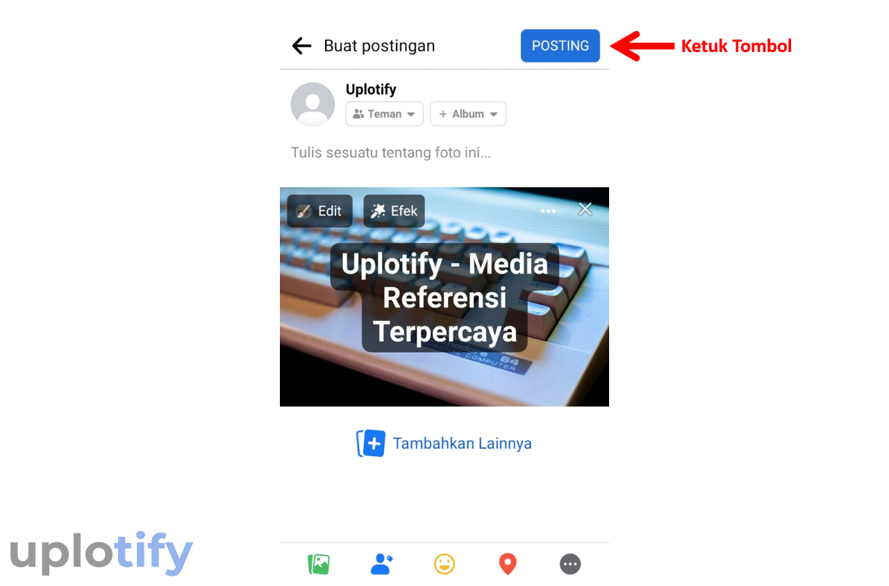 Mulai Posting Tulisan Gambar di Facebook