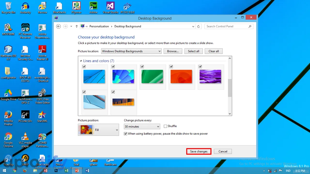 Simpan Background Baru di Windows 8