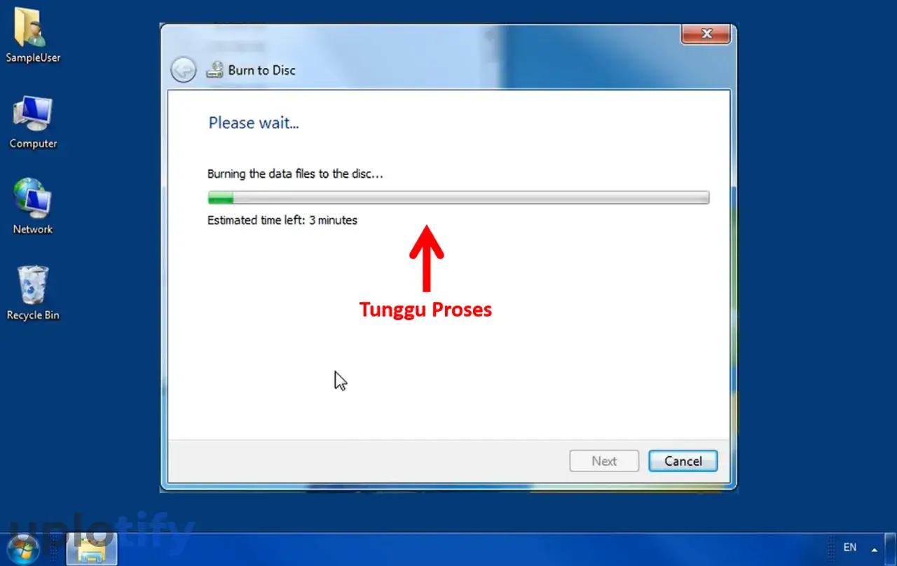 Menunggu Sampai Proses Burning Selesai