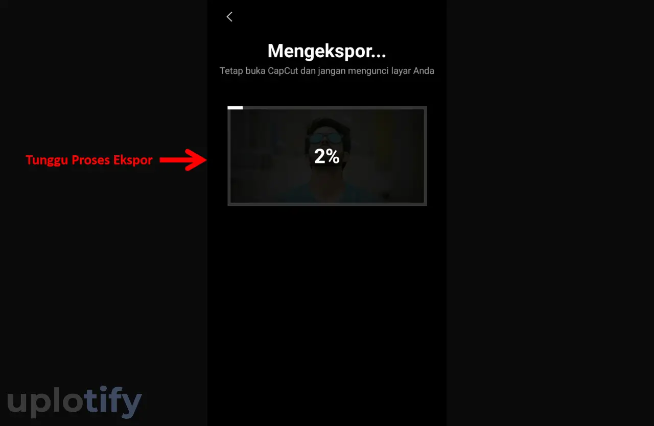 Tunggu Proses Ekspor Video