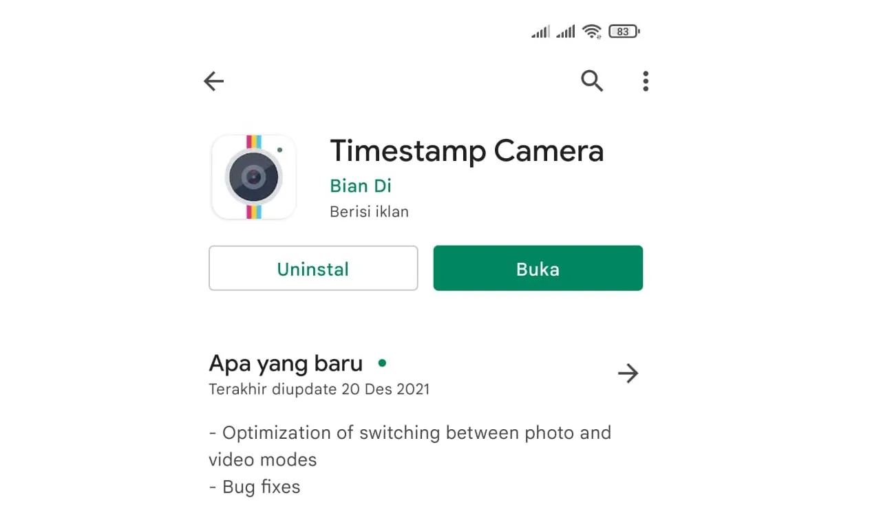 Aplikasi TimeStamp Camera