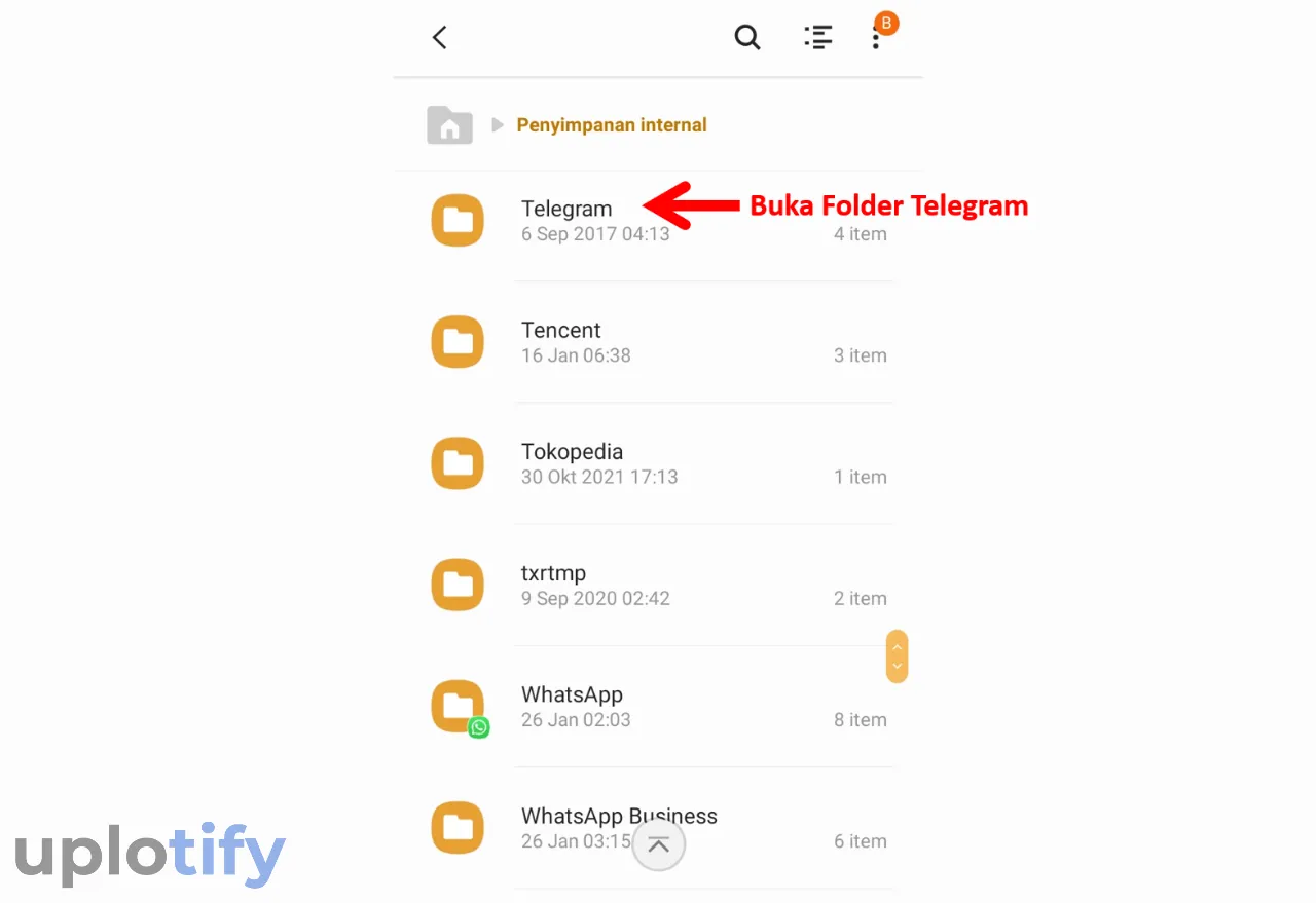 Akses Folder Telegram