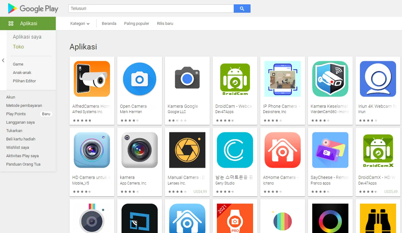 Aplikasi Kamera Playstore