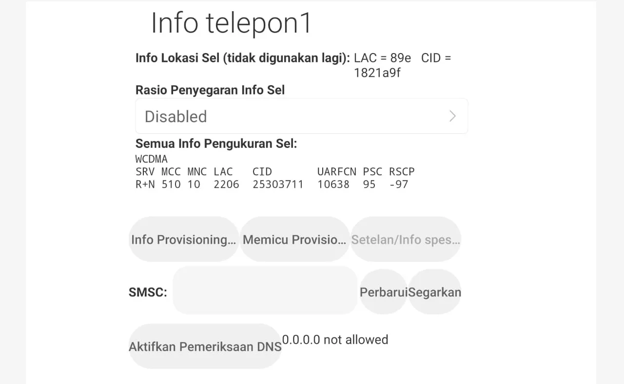 Isi Kode SMSC di HP Android